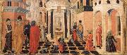 Francesco di Giorgio Martini Three Stories from the Life of St.Benedict oil painting on canvas